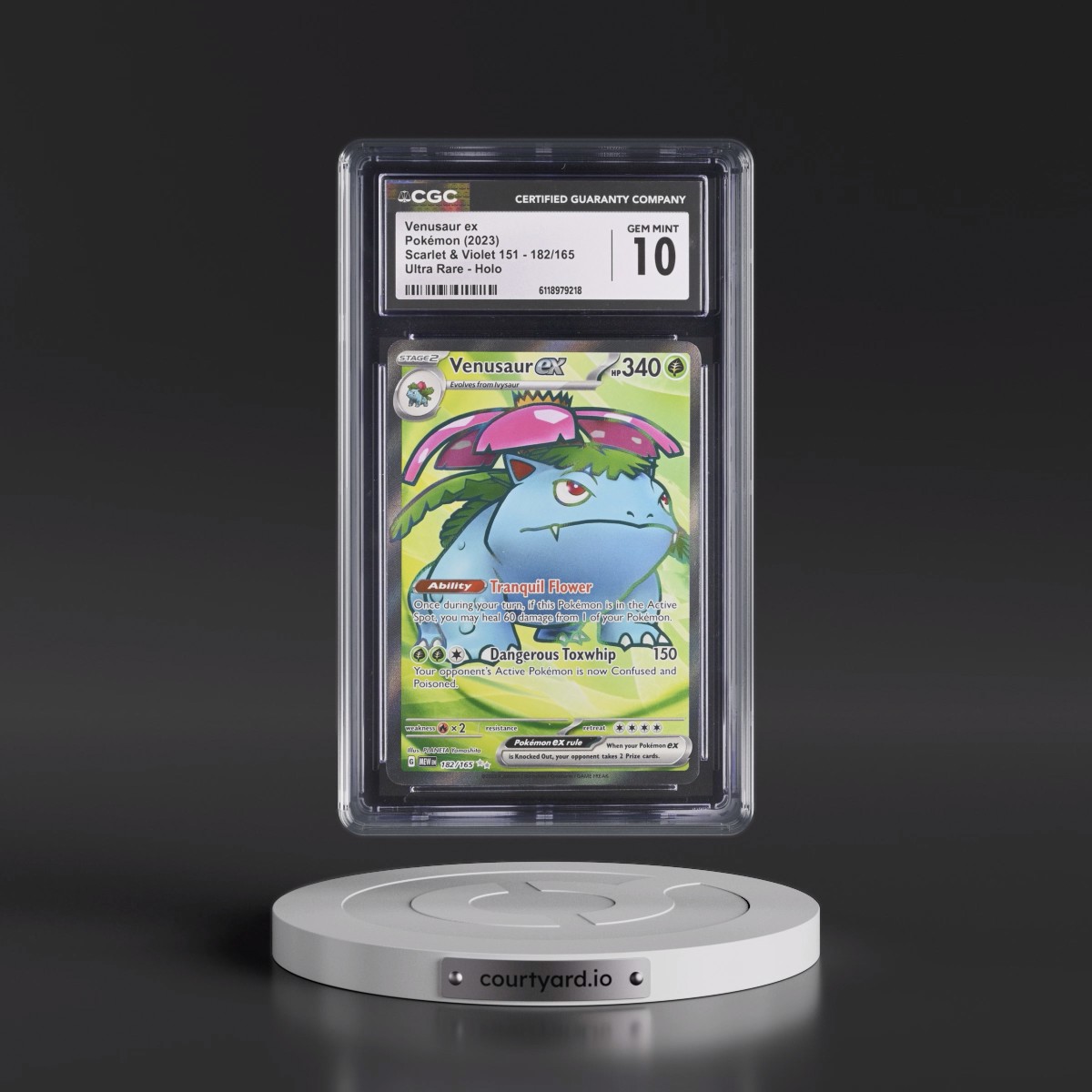 2023 Scarlet & Violet 151 - MEW EN #182/165 Venusaur ex - Ultra Rare Holo (CGC 10 GEM MINT)