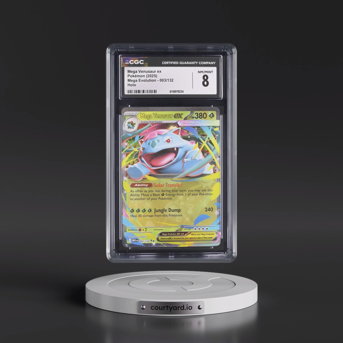 2025 Mega Evolution - MEG EN #003/132 Mega Venusaur ex - Holo (CGC 8 NM-MT)
