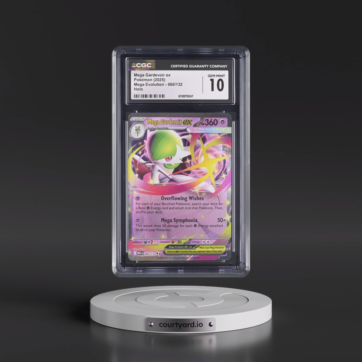 2025 Mega Evolution - MEG EN #060/132 Mega Gardevoir ex - Holo (CGC 10 GEM MINT)