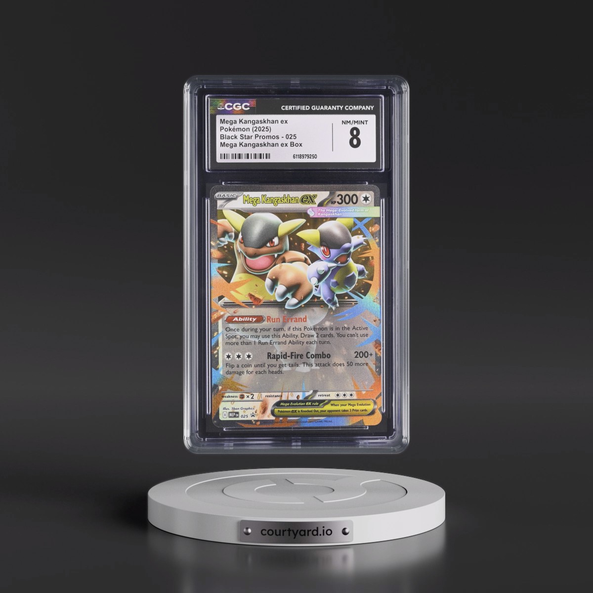 2025 Black Star Promos - Mega Evolution MEP EN #025 Mega Kangaskhan ex - Mega Kangaskhan ex Box (Holo) (CGC 8 NM-MT)