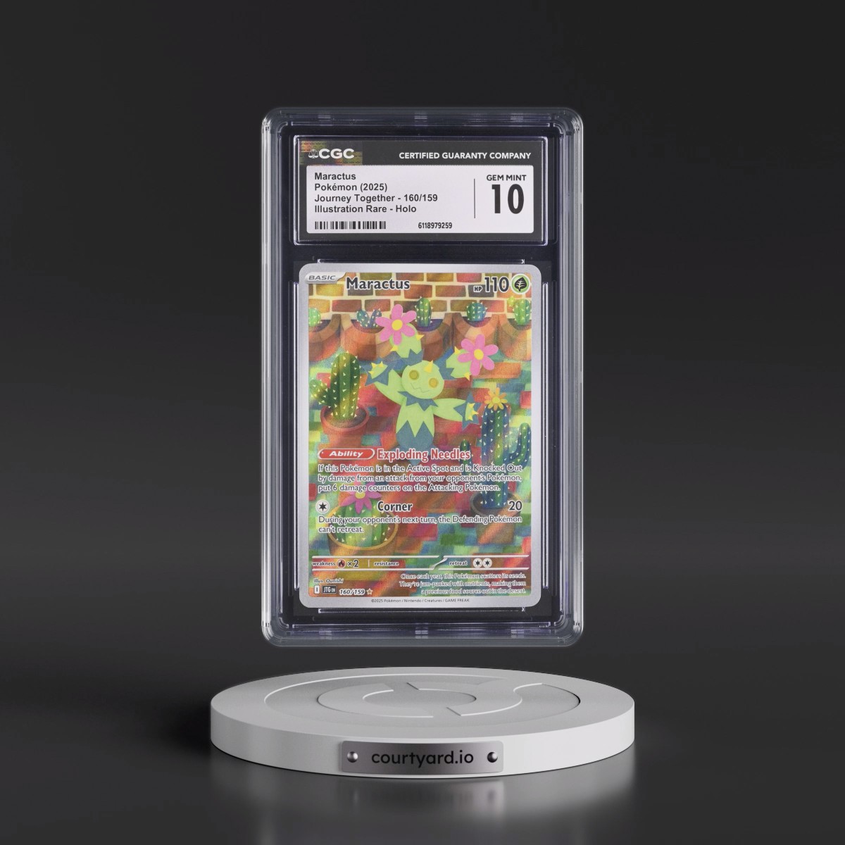 2024 Journey Together - JTG EN #160/159 Maractus - Illustration Rare Holo (CGC 10 GEM MINT)