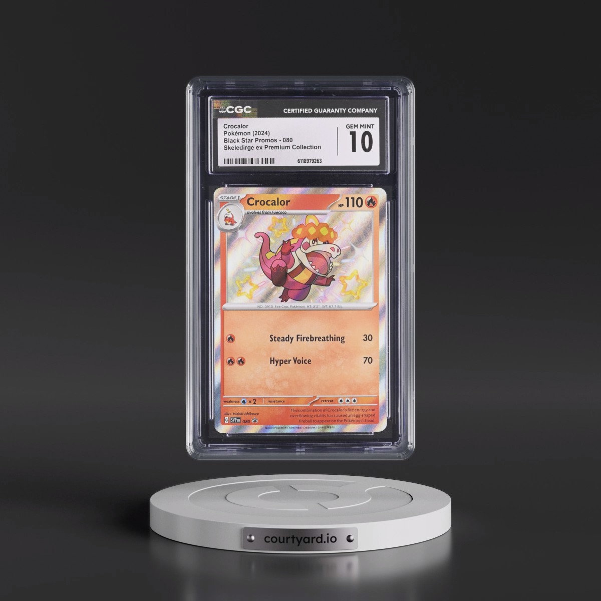 2023 Black Star Promos - Scarlet & Violet SVP EN #080 Crocalor - Skeledirge ex Premium Collection (CGC 10 GEM MINT)