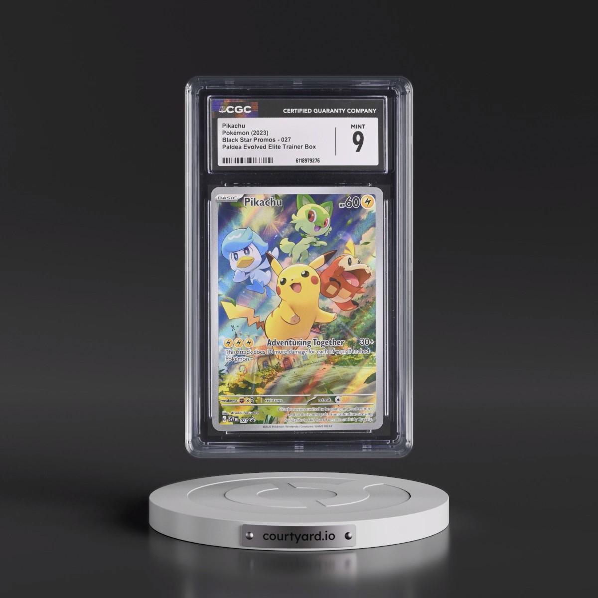 2023 Black Star Promos - Scarlet & Violet SVPEN #027 Pikachu - Paldea Evolved Elite Trainer Box (Holo) (CGC 9 MINT)