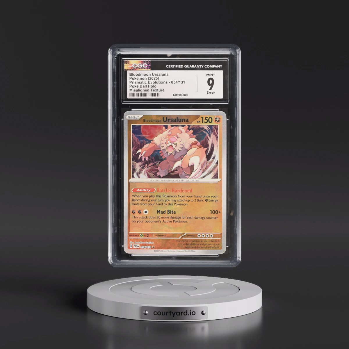 2024 Prismatic Evolutions - PRE EN #054/131 Bloodmoon Ursaluna - Poké Ball Holo (CGC 9 MINT)