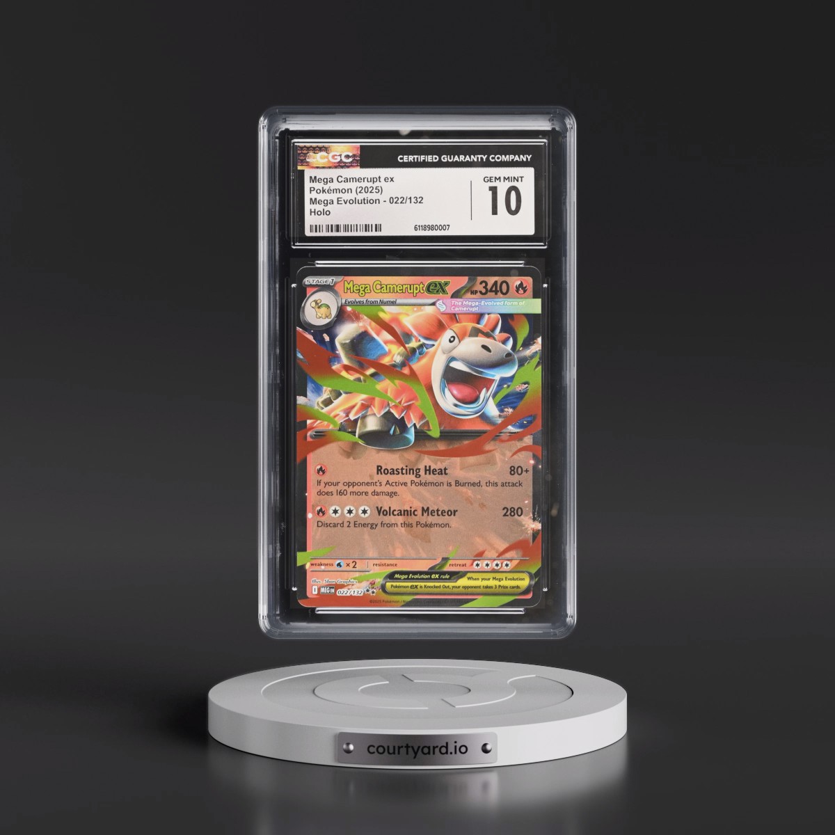 2025 Mega Evolution - MEG EN #022/132 Mega Camerupt ex - Holo (CGC 10 GEM MINT)