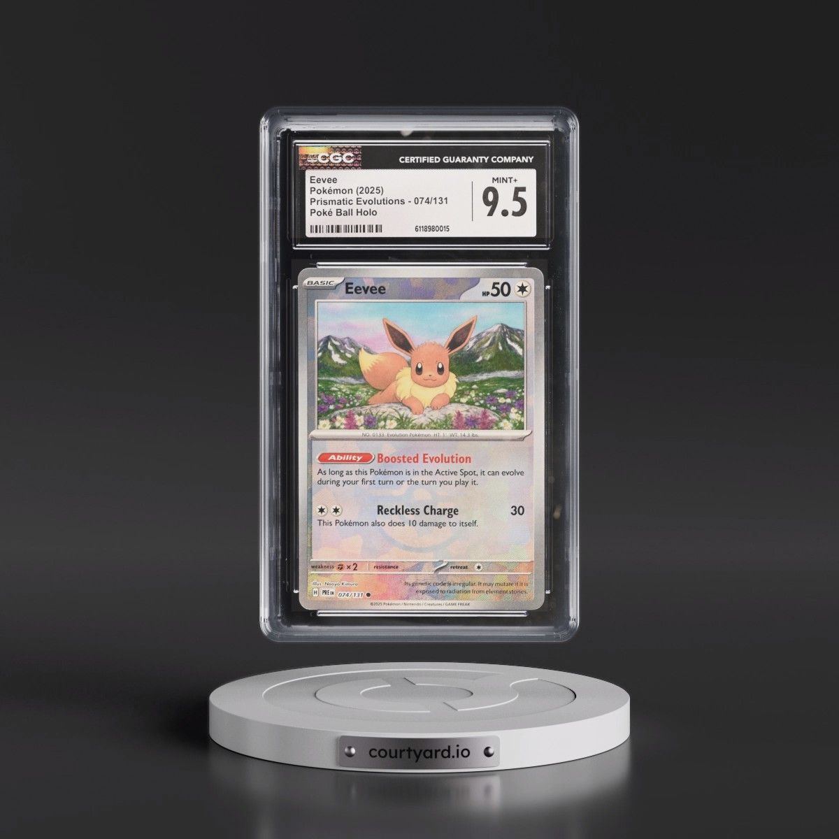 2024 Prismatic Evolutions - PRE EN #074/131 Eevee - Poké Ball Holo (CGC 9.5 MINT+)