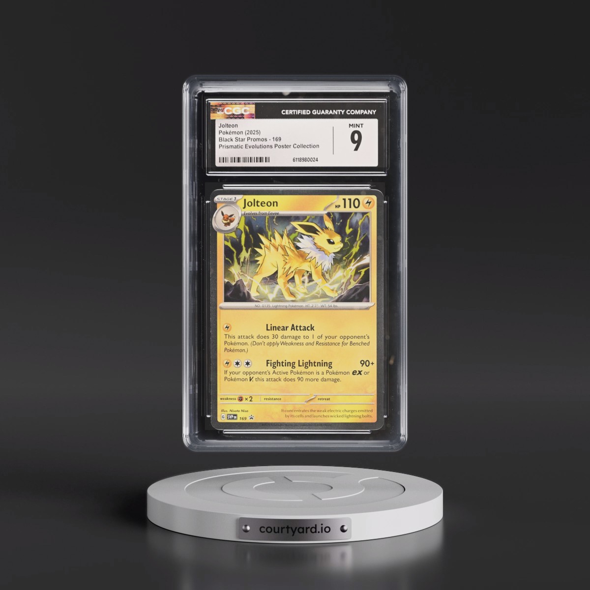 2023 Black Star Promos - Scarlet & Violet SVP EN #169 Jolteon - Prismatic Evolutions Poster Collection (Cosmos Holo) (CGC 9 MINT)