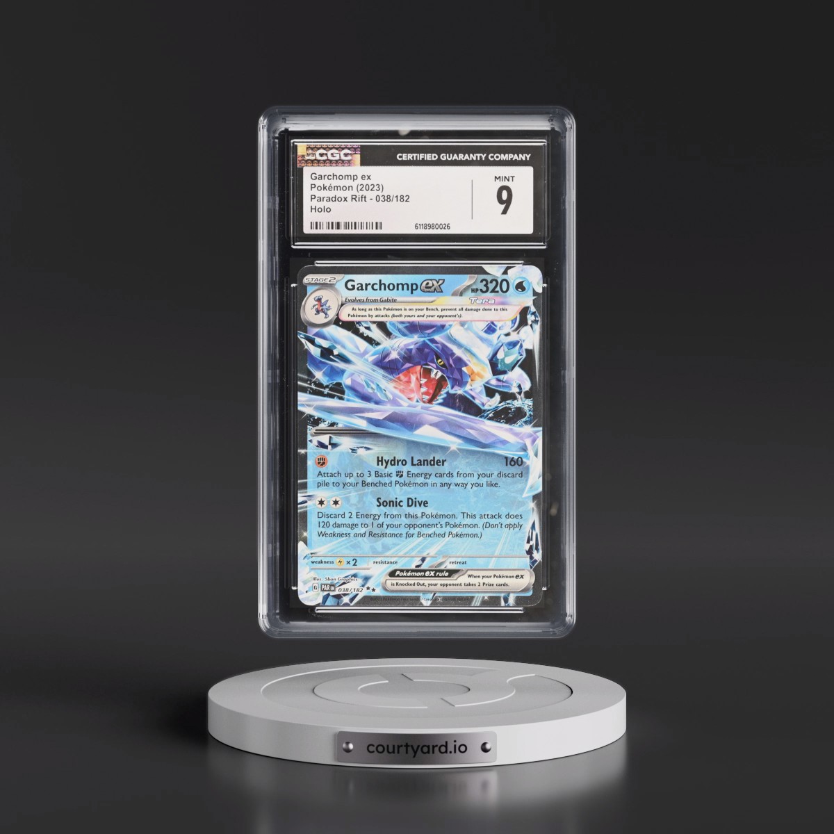 2023 Paradox Rift - PAR EN #038/182 Garchomp ex - Holo (CGC 9 MINT)