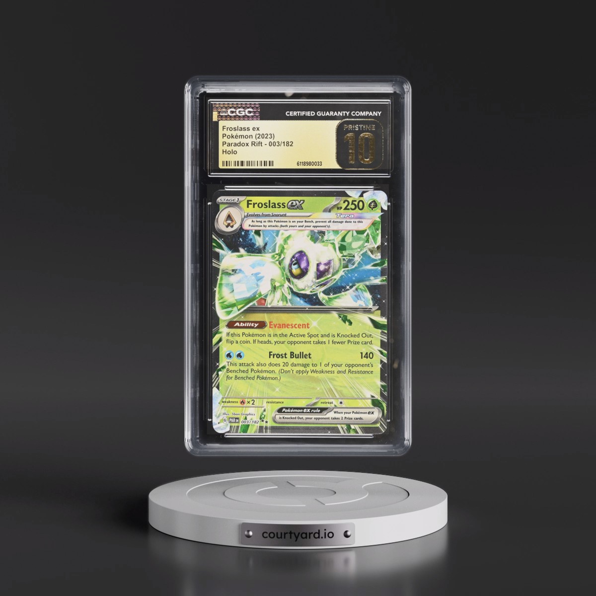 2023 Paradox Rift - PAR EN #003/182 Froslass ex - Holo (CGC 10 PRISTINE)