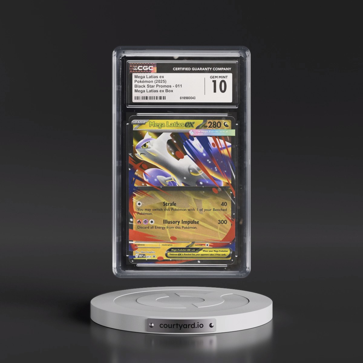 2025 Black Star Promos - Mega Evolution MEP EN #011 Mega Latias ex - Mega Latias ex Box (Holo) (CGC 10 GEM MINT)