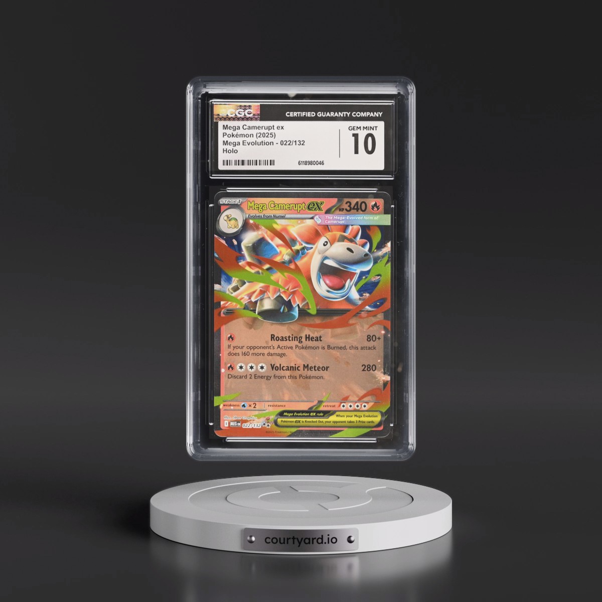 2025 Mega Evolution - MEG EN #022/132 Mega Camerupt ex - Holo (CGC 10 GEM MINT)