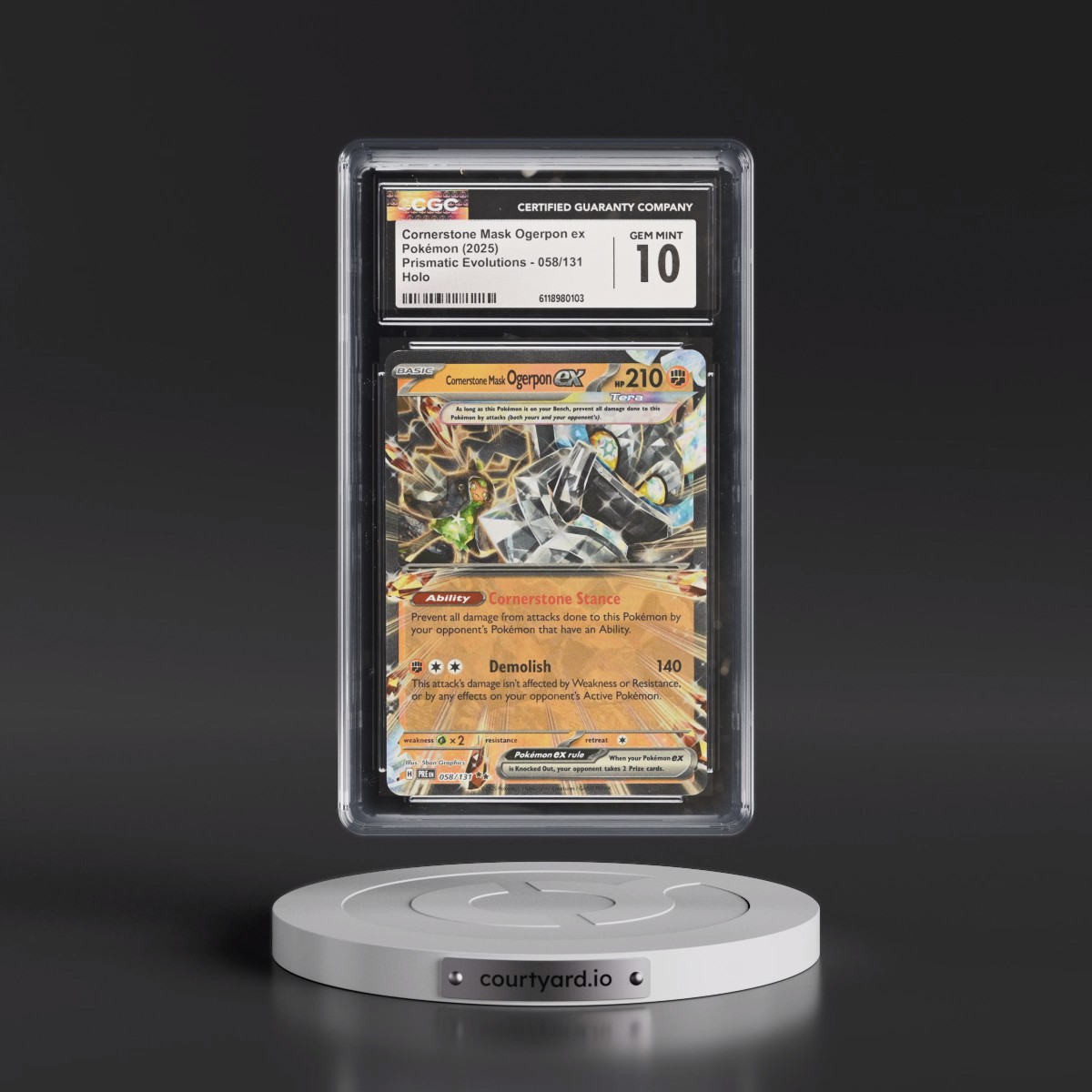 2024 Prismatic Evolutions - PRE EN #058/131 Cornerstone Mask Ogerpon ex - Holo (CGC 10 GEM MINT)