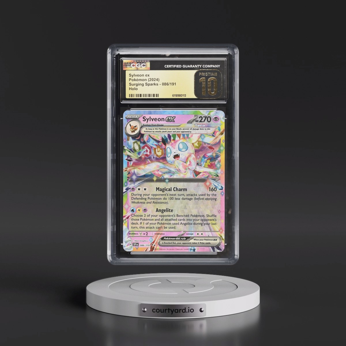 2024 Surging Sparks - SSP EN #086/191 Sylveon ex - Holo (CGC 10 PRISTINE)