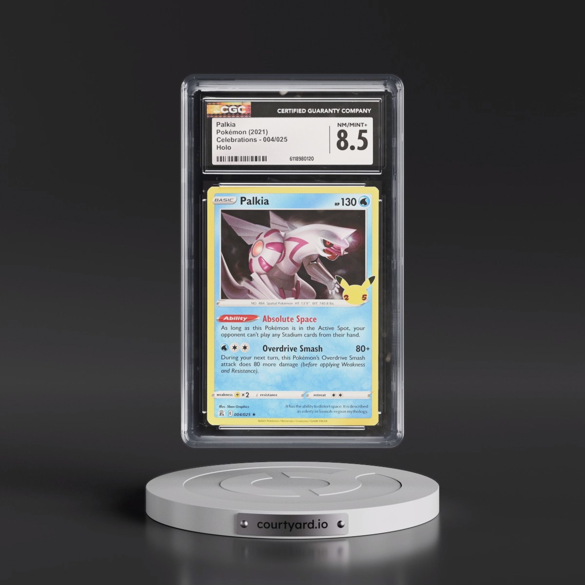 2021 Celebrations #004/025 Palkia - Holo (CGC 8.5 NM-MT+)