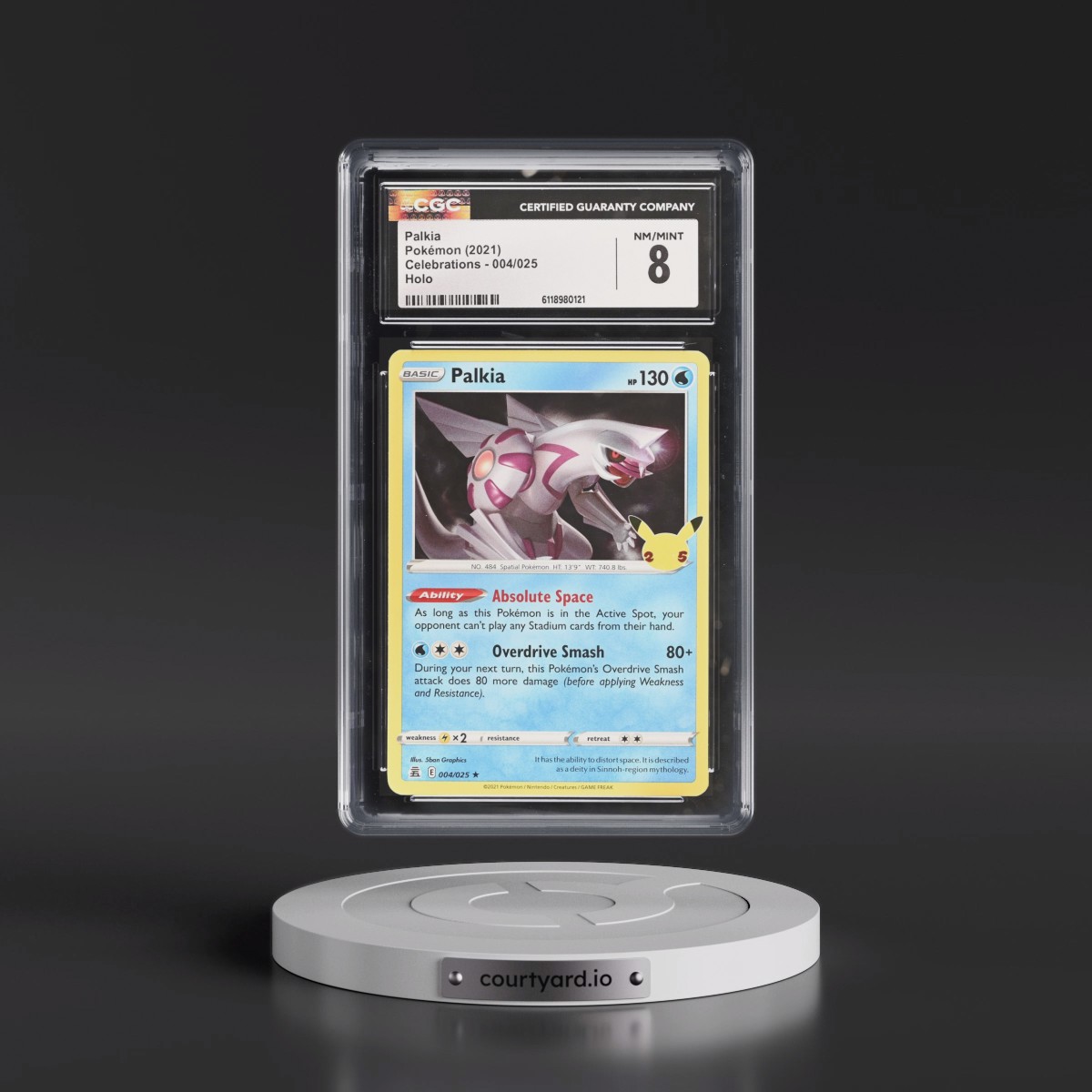 2021 Celebrations #004/025 Palkia - Holo (CGC 8 NM-MT)