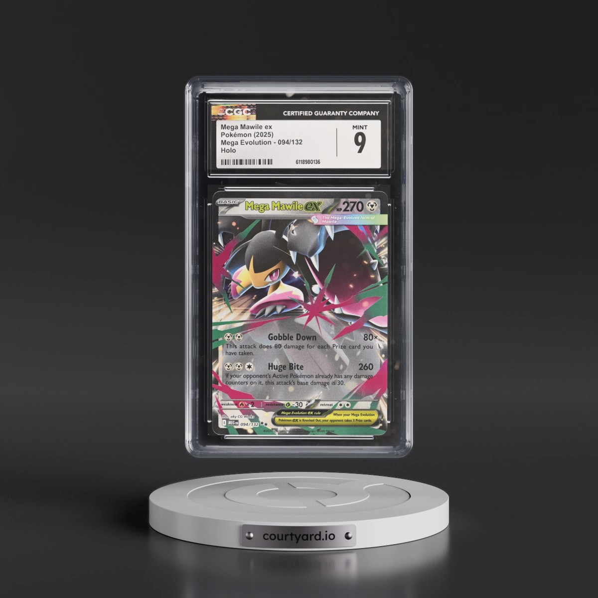 2025 Mega Evolution - MEG EN #094/132 Mega Mawile ex - Holo (CGC 9 MINT)