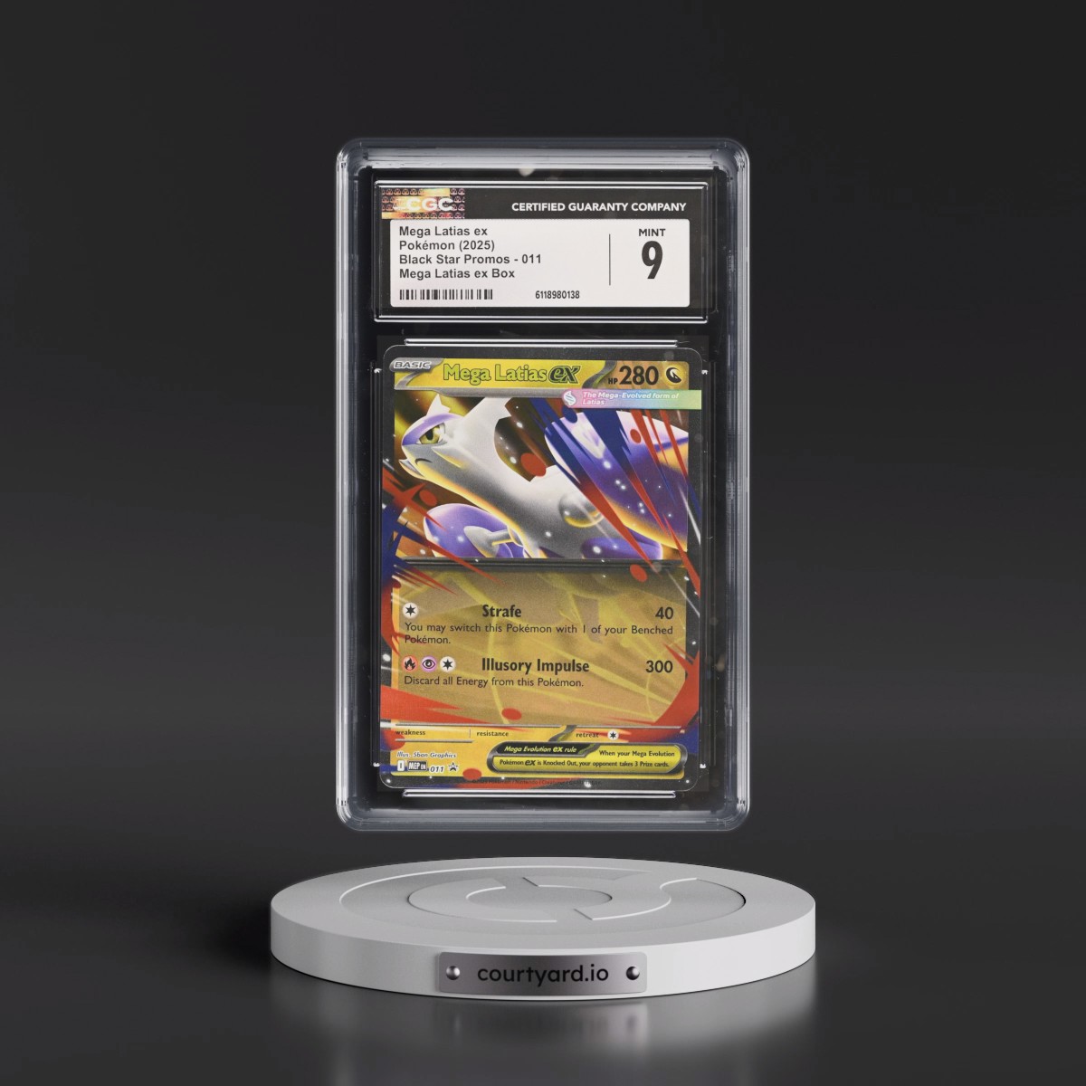 2025 Black Star Promos - Mega Evolution MEP EN #011 Mega Latias ex - Mega Latias ex Box (Holo) (CGC 9 MINT)