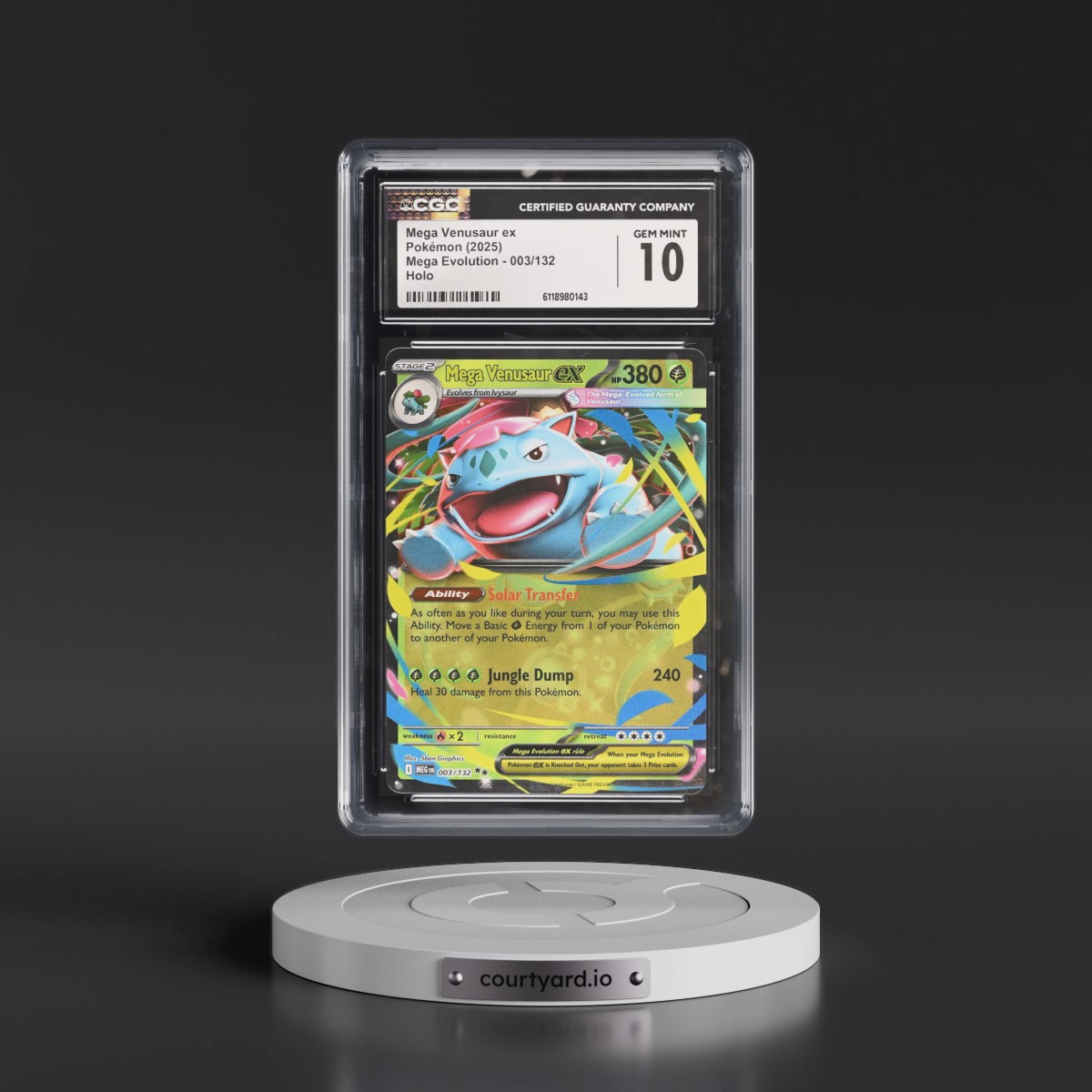 2025 Mega Evolution - MEG EN #003/132 Mega Venusaur ex - Holo (CGC 10 GEM MINT)