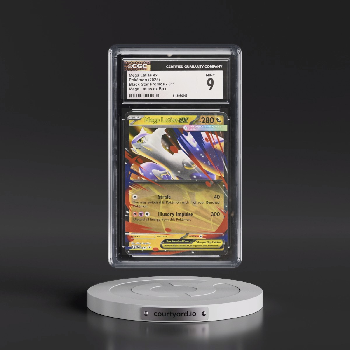2025 Black Star Promos - Mega Evolution MEP EN #011 Mega Latias ex - Mega Latias ex Box (Holo) (CGC 9 MINT)