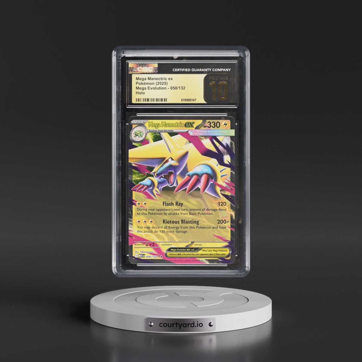 2025 Mega Evolution - MEG EN #050/132 Mega Manectric ex - Holo (CGC 10 PRISTINE)