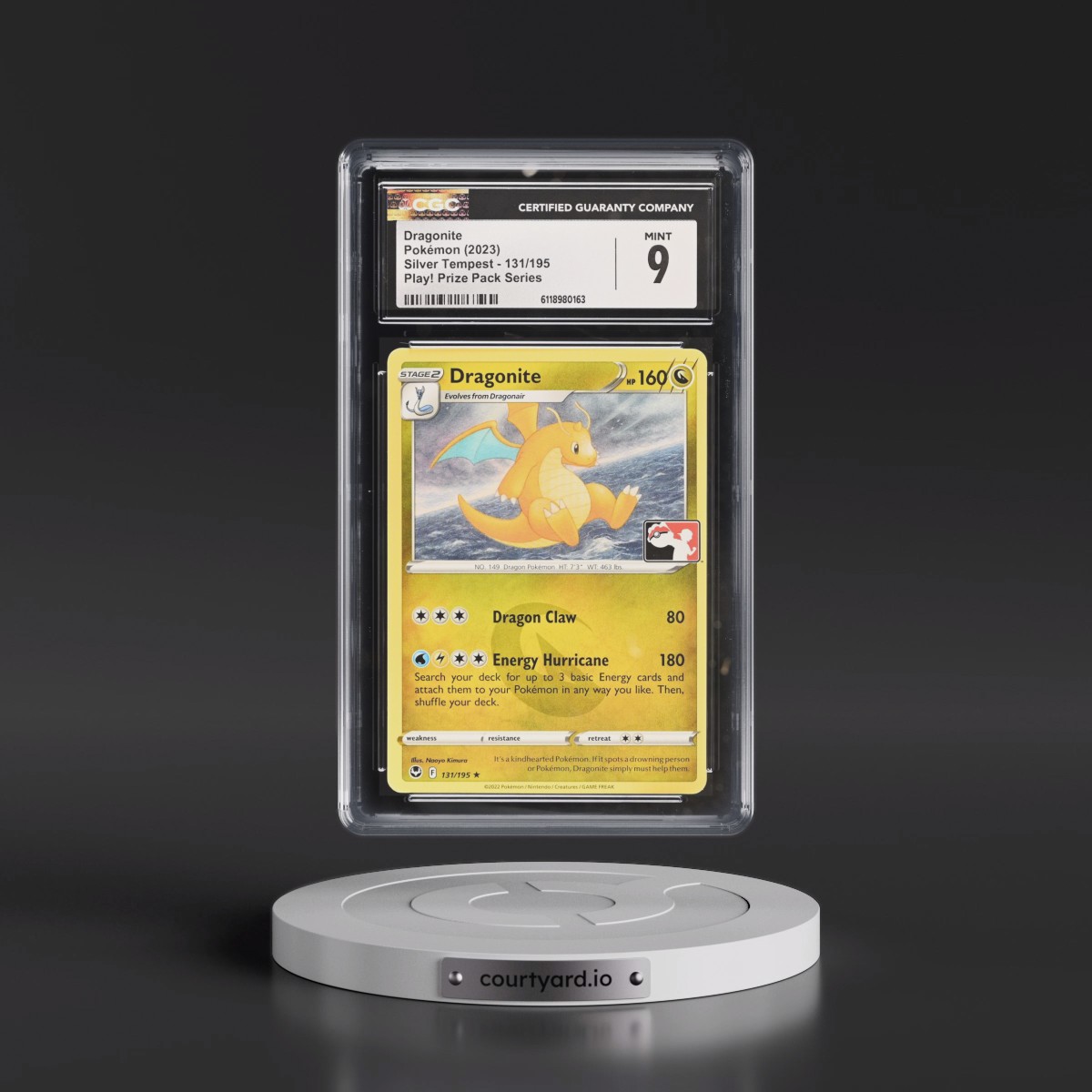 2022 Silver Tempest #131/195 Dragonite - Play! Pokémon Prize Pack Series (CGC 9 MINT)