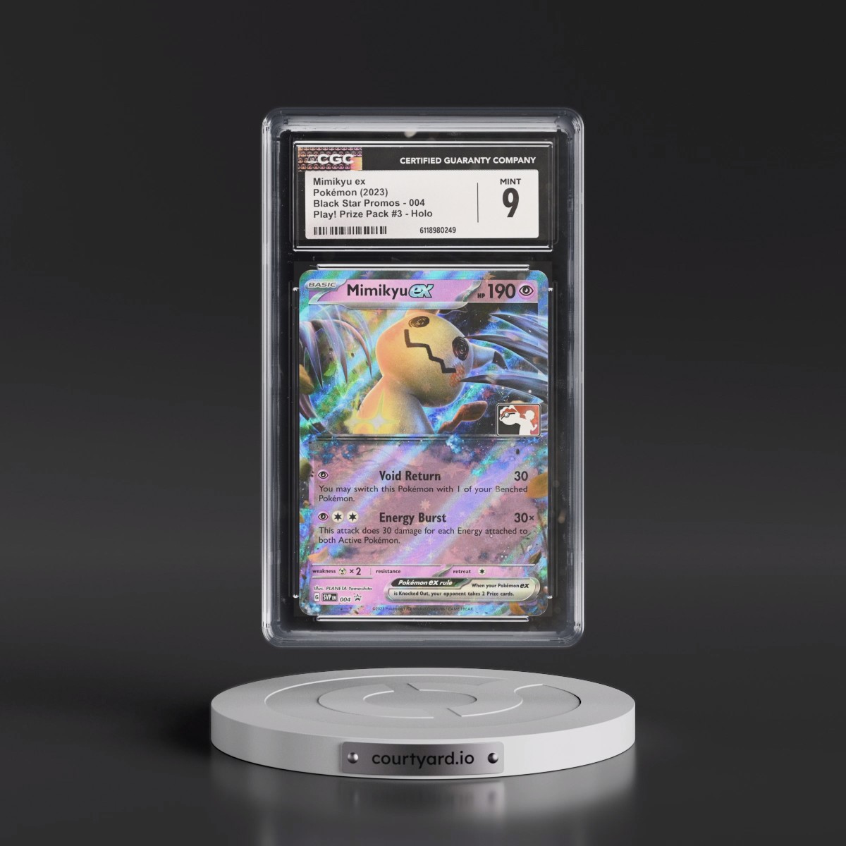 2023 Black Star Promos - Scarlet & Violet SVPEN #004 Mimikyu ex - Play! Pokémon Prize Pack #3 Holo (CGC 9 MINT)