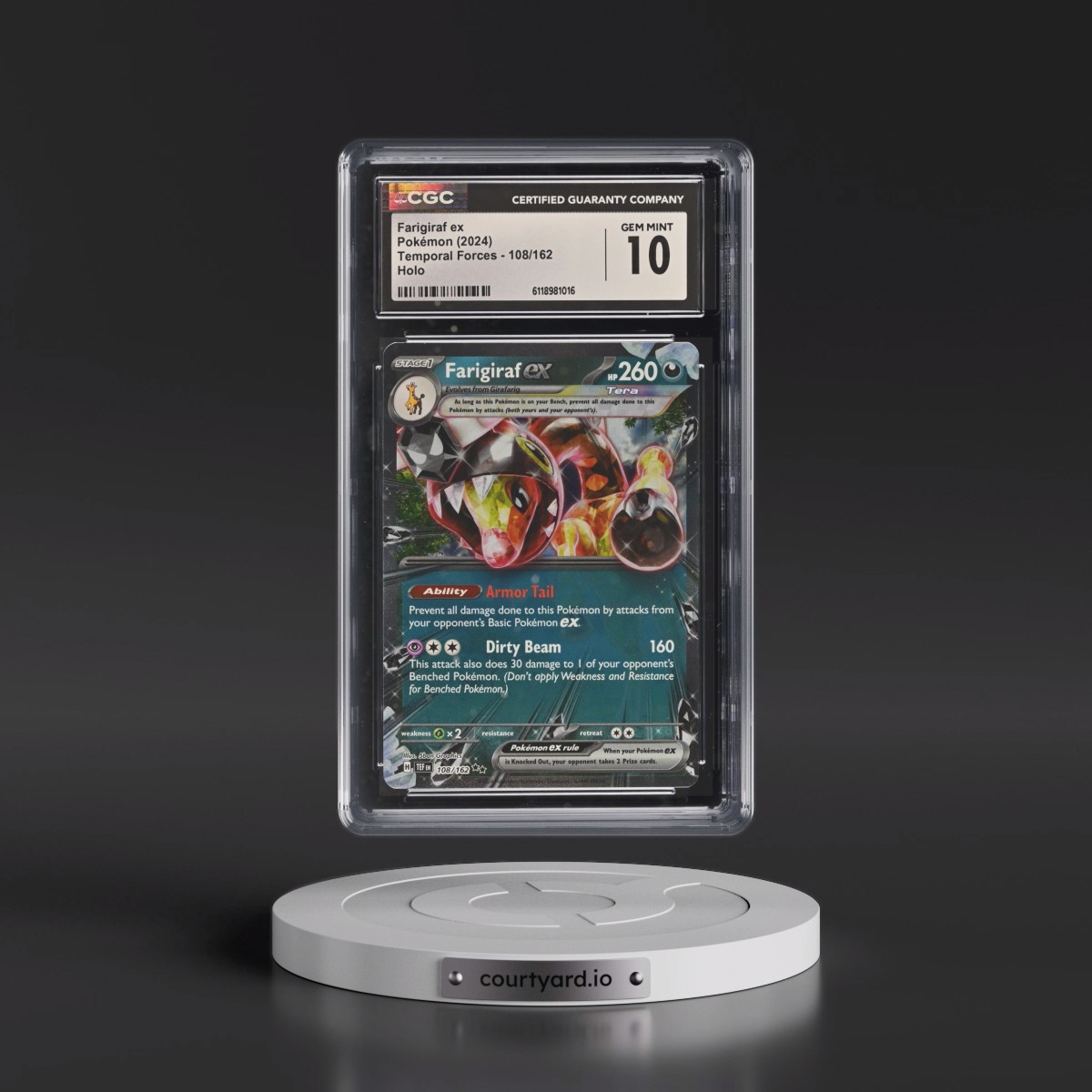2023 Temporal Forces - TEF EN #108/162 Farigiraf ex - Holo (CGC 10 GEM MINT)