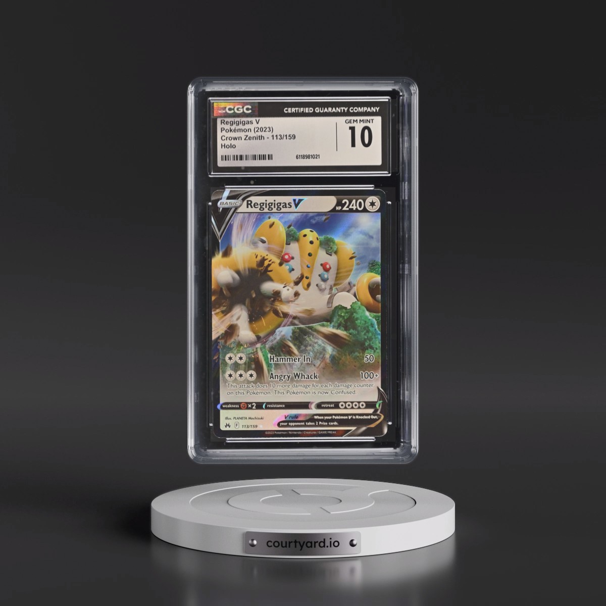 2023 Crown Zenith #113/159 Regigigas V - Holo (CGC 10 GEM MINT)