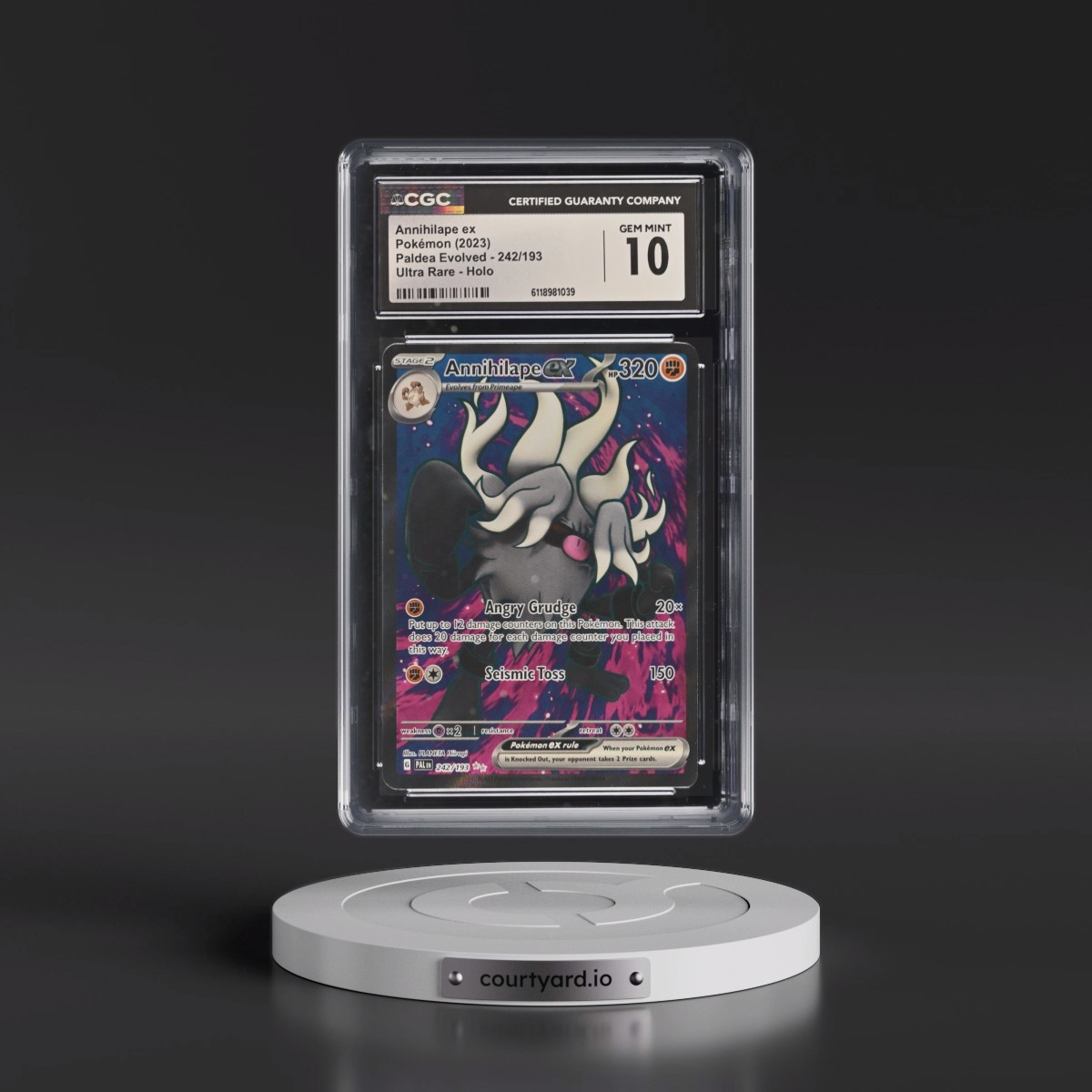 2023 Paldea Evolved - PAL EN #242/193 Annihilape ex - Ultra Rare Holo (CGC 10 GEM MINT)