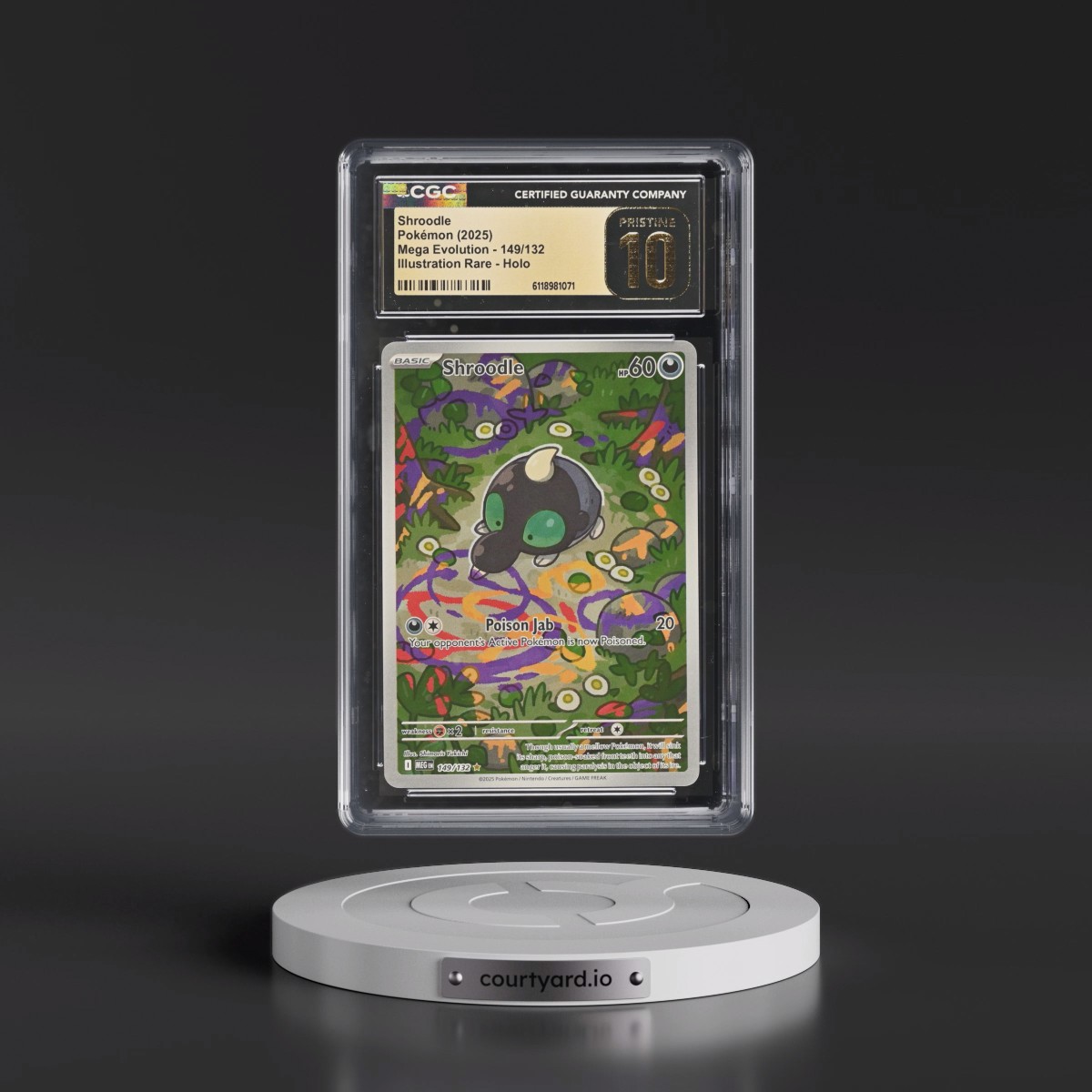 2025 Mega Evolution - MEG EN #149/132 Shroodle - Illustration Rare Holo (CGC 10 PRISTINE)