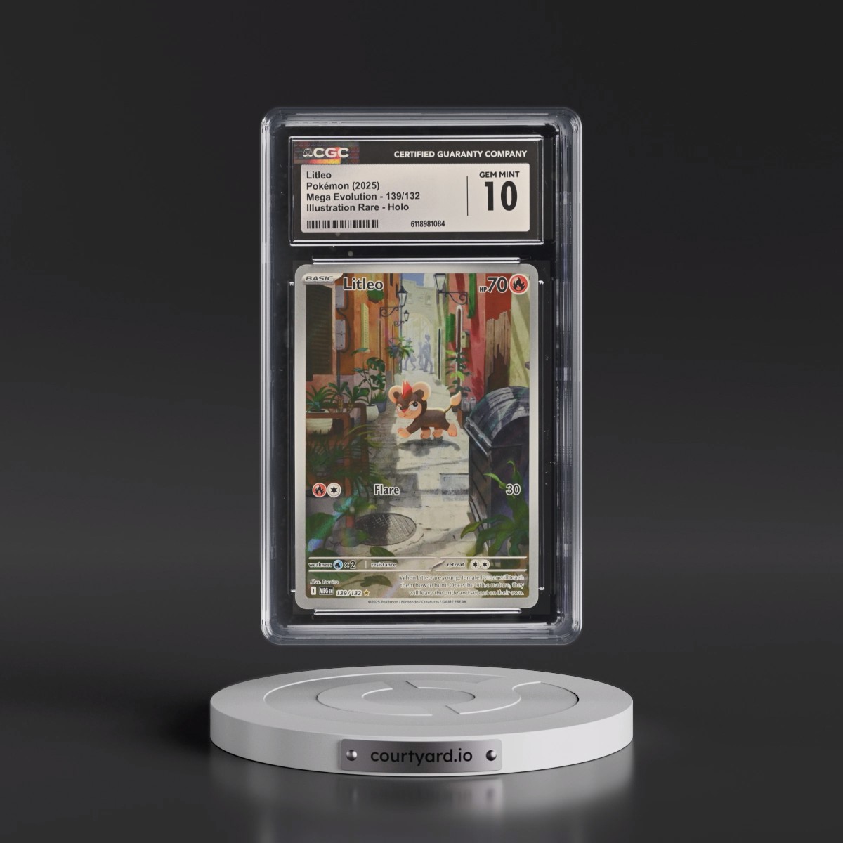 2025 Mega Evolution - MEG EN #139/132 Litleo - Illustration Rare Holo (CGC 10 GEM MINT)