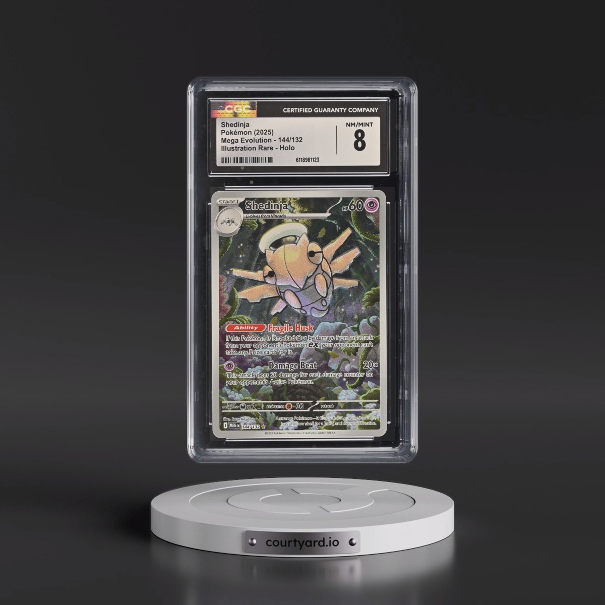 2025 Mega Evolution - MEG EN #144/132 Shedinja - Illustration Rare Holo (CGC 8 NM-MT)