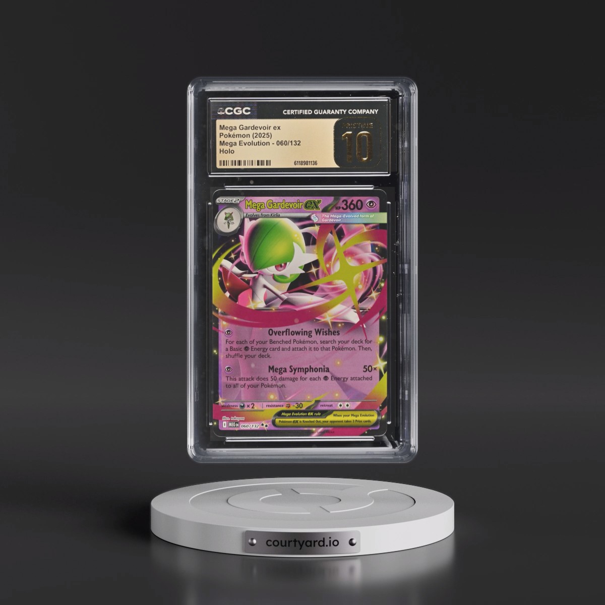 2025 Mega Evolution - MEG EN #060/132 Mega Gardevoir ex - Holo (CGC 10 PRISTINE)