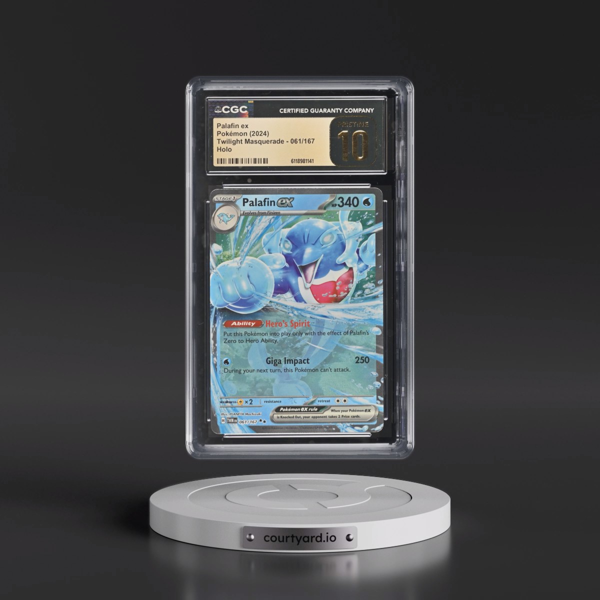 2024 Twilight Masquerade - TWM EN #061/167 Palafin ex - Holo (CGC 10 PRISTINE)