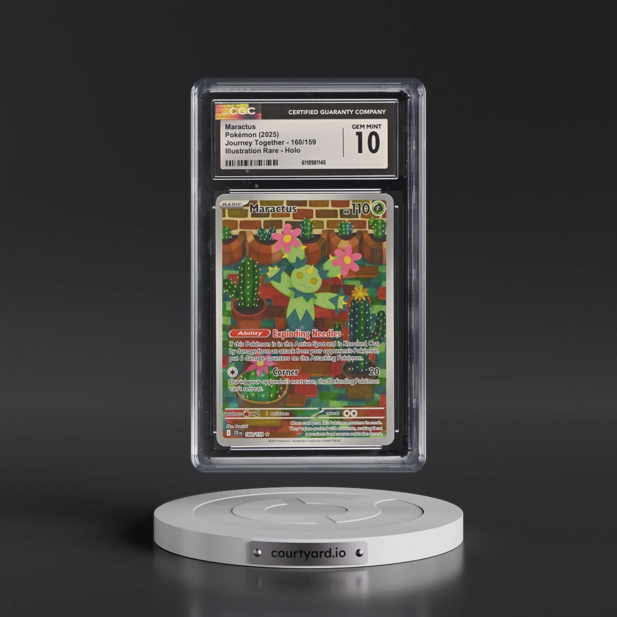 2024 Journey Together - JTG EN #160/159 Maractus - Illustration Rare Holo (CGC 10 GEM MINT)