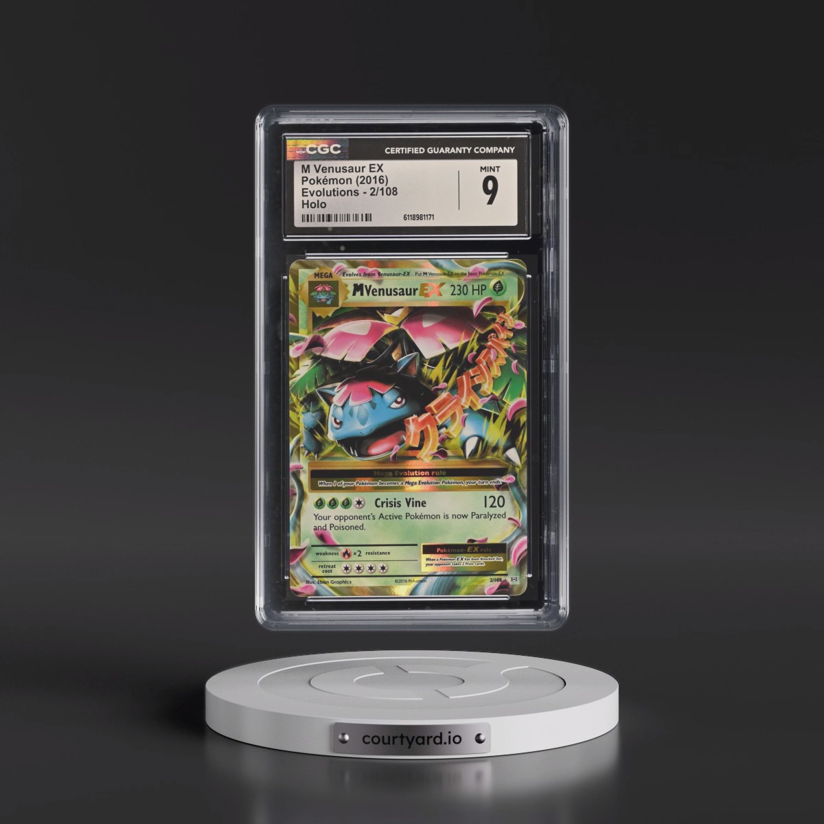 2016 Evolutions #2/108 M Venusaur EX - Holo (CGC 9 MINT)