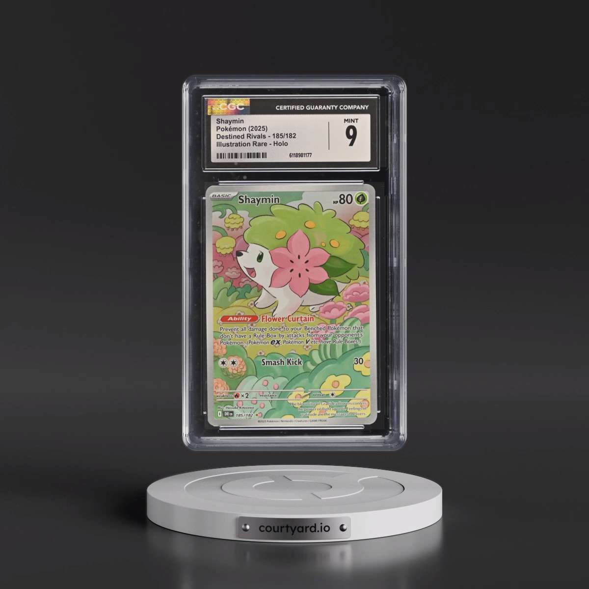 2025 Destined Rivals - DRI EN #185/182 Shaymin - Illustration Rare Holo (CGC 9 MINT)