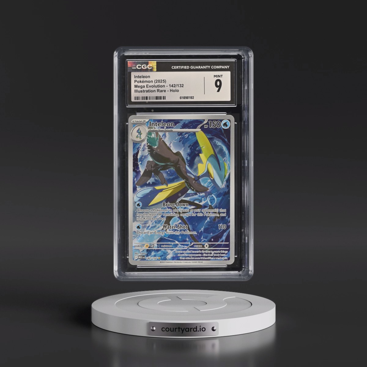 2025 Mega Evolution - MEG EN #142/132 Inteleon - Illustration Rare Holo (CGC 9 MINT)