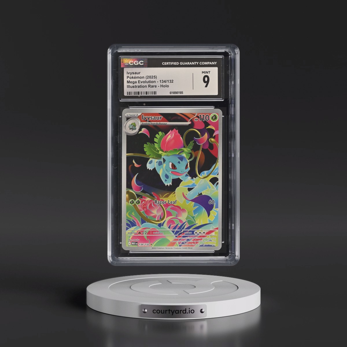2025 Mega Evolution - MEG EN #134/132 Ivysaur - Illustration Rare Holo (CGC 9 MINT)