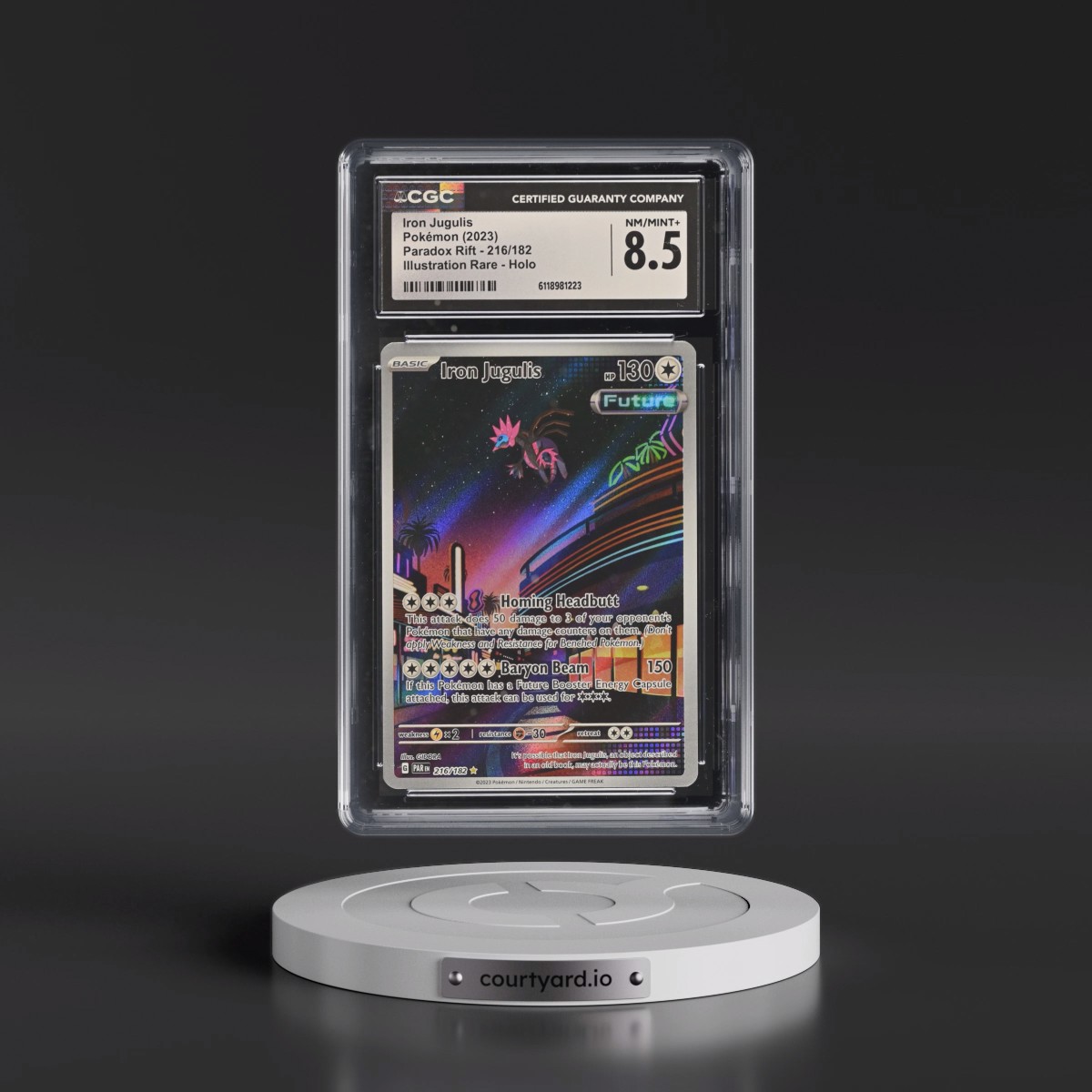 2023 Paradox Rift - PAR EN #216/182 Iron Jugulis - Illustration Rare Holo (CGC 8.5 NM-MT+)