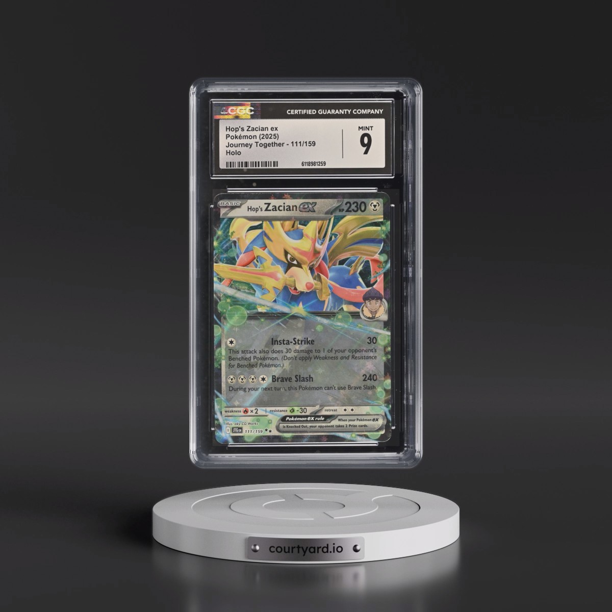 2024 Journey Together - JTG EN #111/159 Hop's Zacian ex - Holo (CGC 9 MINT)