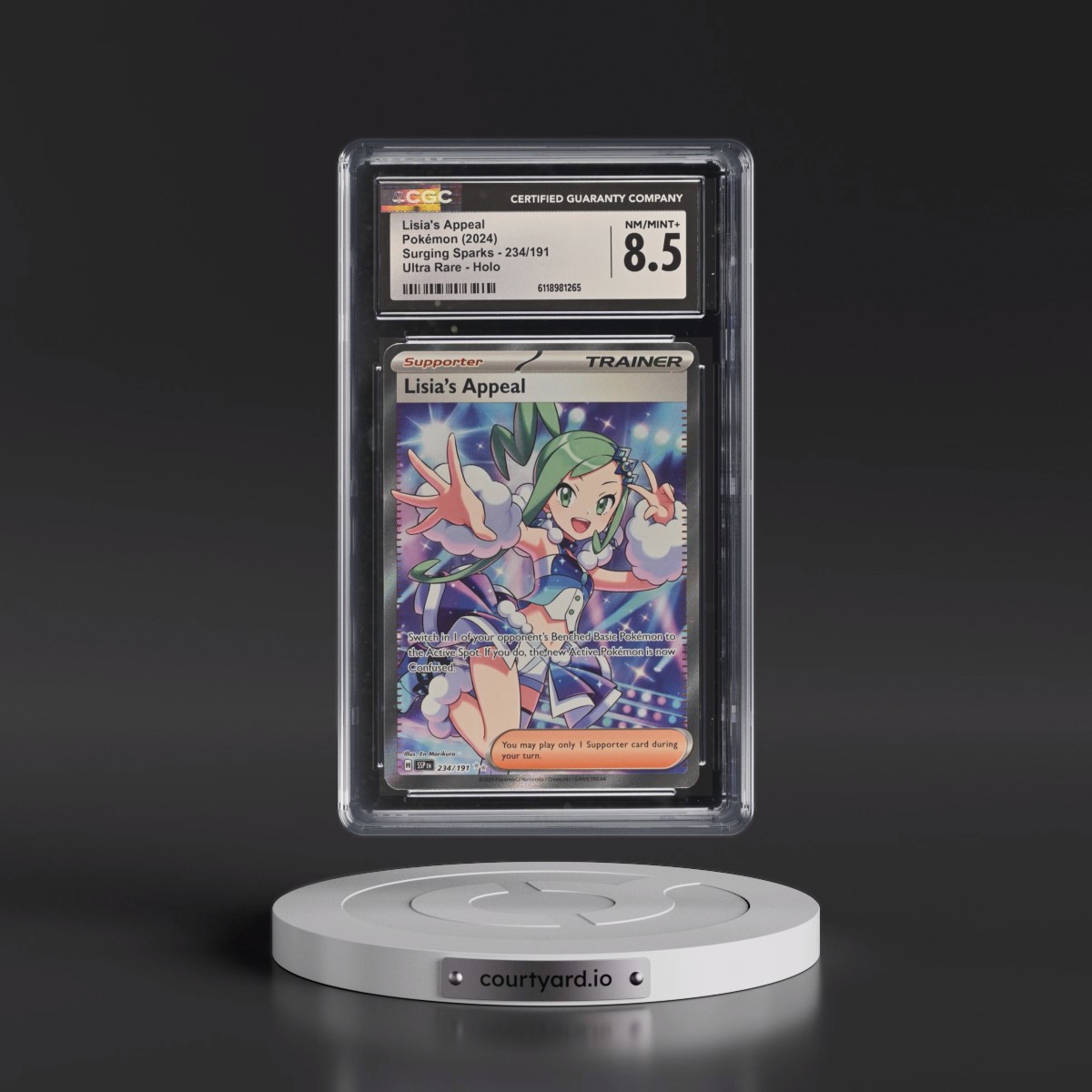 2024 Surging Sparks - SSP EN #234/191 Lisia's Appeal - Ultra Rare Holo (CGC 8.5 NM-MT+)