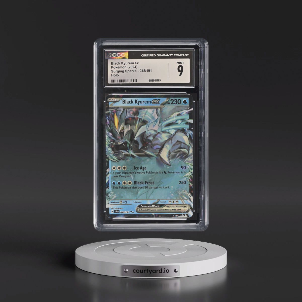 2024 Surging Sparks - SSP EN #048/191 Black Kyurem ex - Holo (CGC 9 MINT)