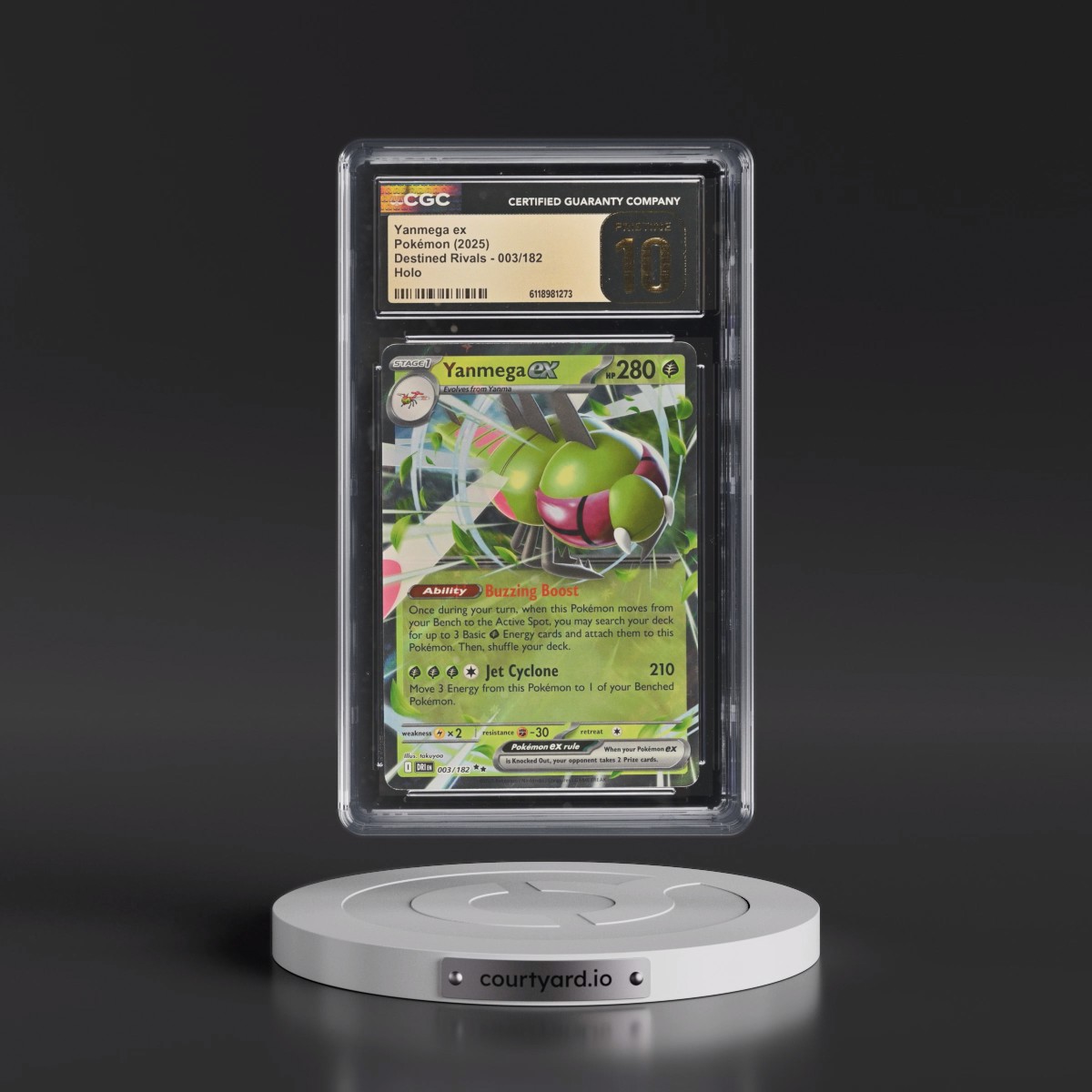 2025 Destined Rivals - DRI EN #003/182 Yanmega ex - Holo (CGC 10 PRISTINE)
