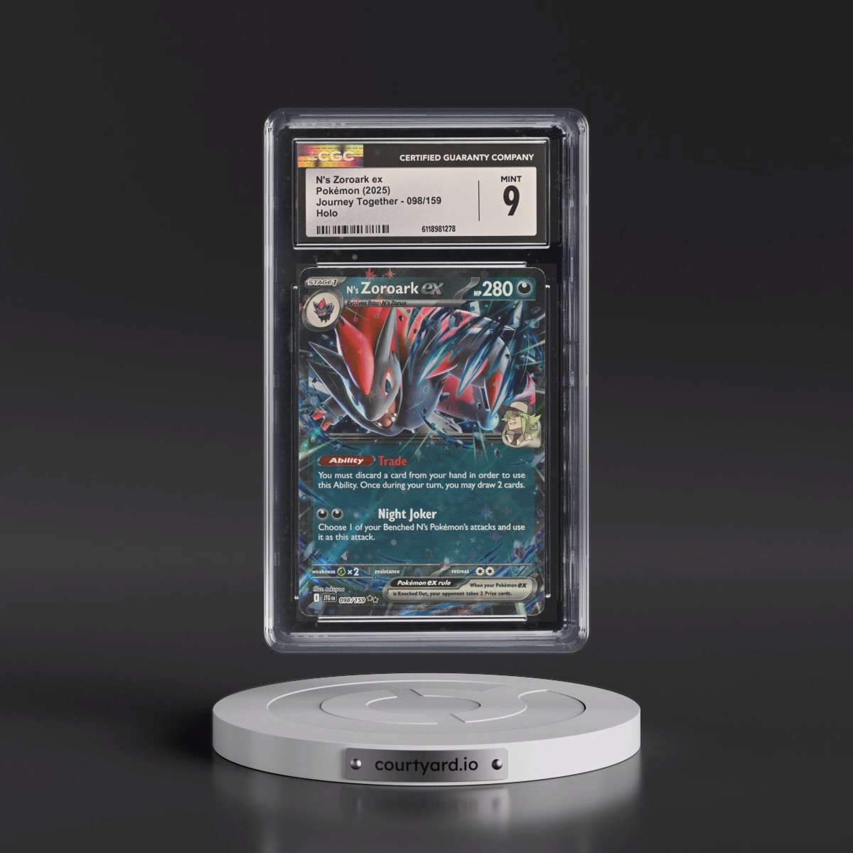2024 Journey Together - JTG EN #098/159 N's Zoroark ex - Holo (CGC 9 MINT)