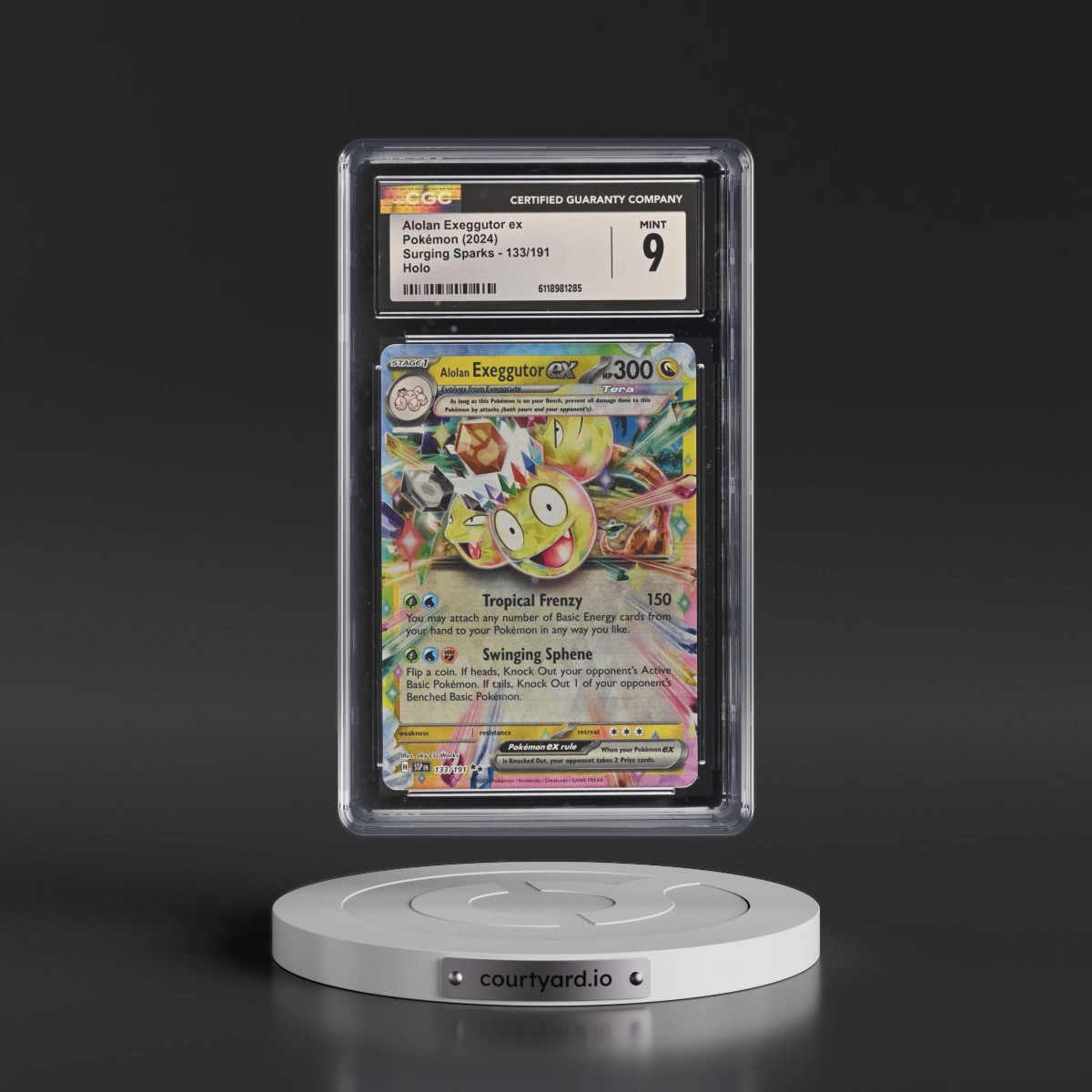 2024 Surging Sparks - SSP EN #133/191 Alolan Exeggutor ex - Holo (CGC 9 MINT)