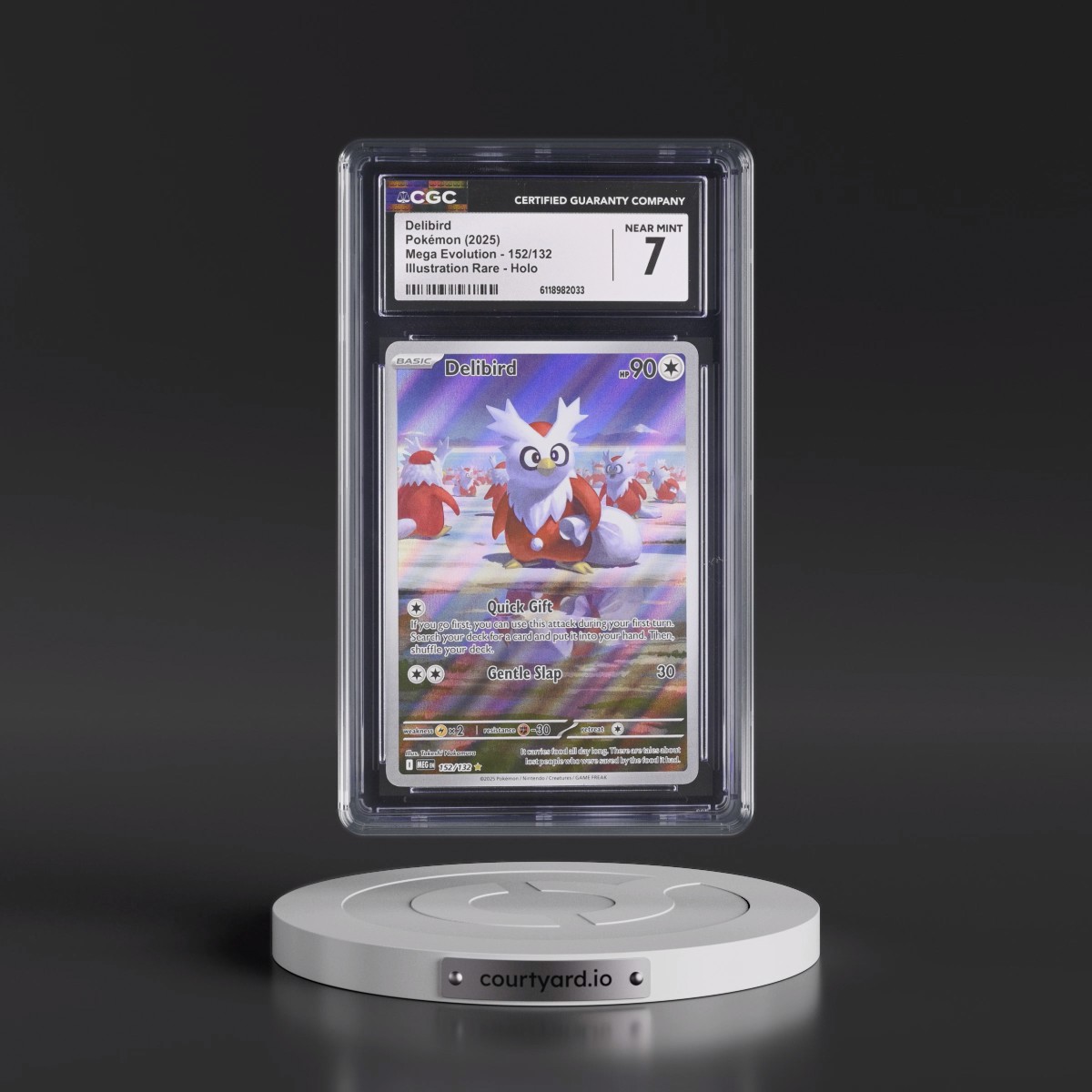 2025 Mega Evolution - MEG EN #152/132 Delibird - Illustration Rare Holo (CGC 7 NM)