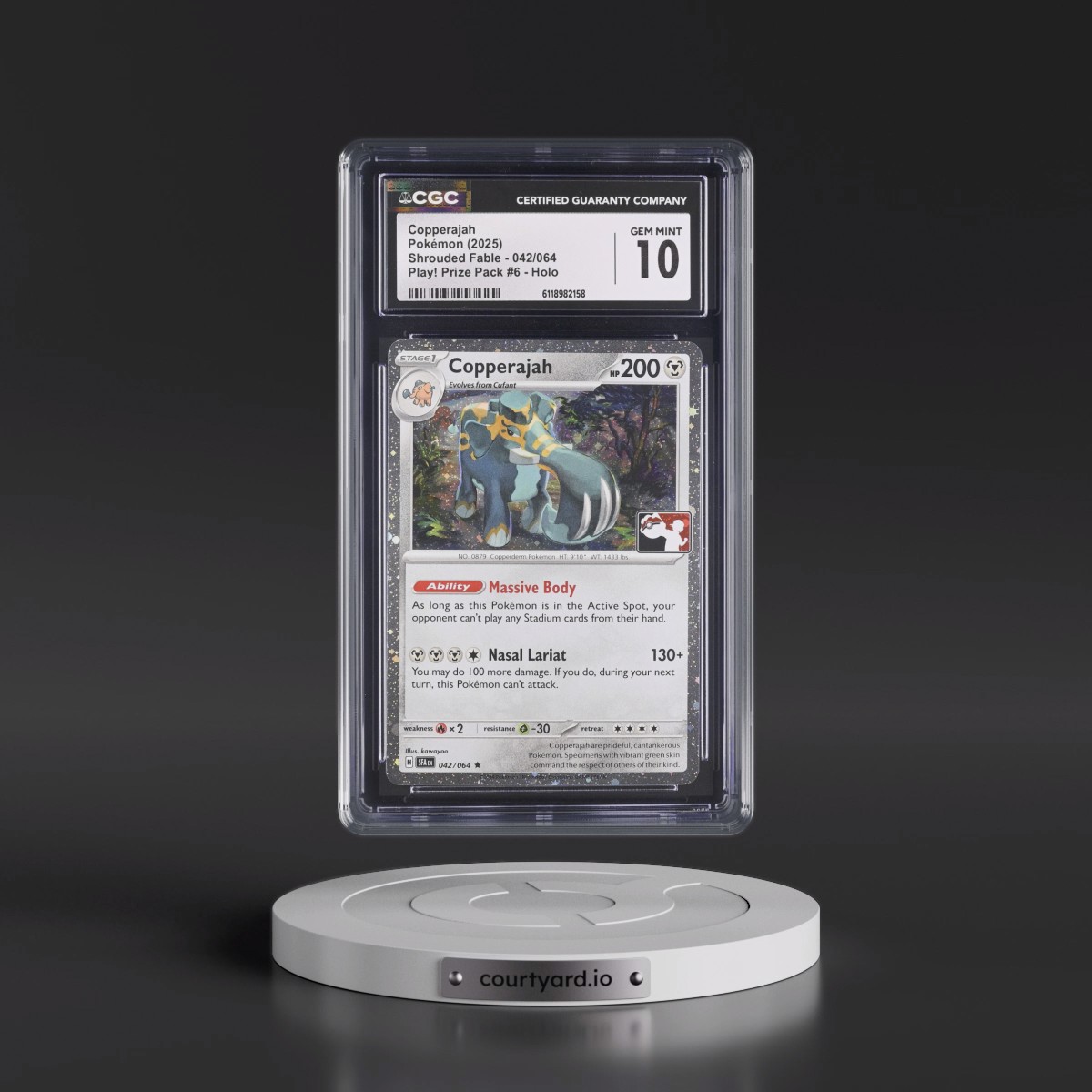 2023 Shrouded Fable - SFA EN #042/064 Copperajah - Play! Pokémon Prize Pack #6 Holo (CGC 10 GEM MINT)
