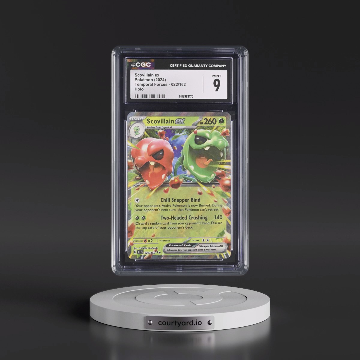 2023 Temporal Forces - TEF EN #022/162 Scovillain ex - Holo (CGC 9 MINT)