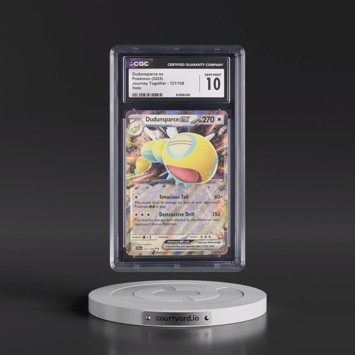 2024 Journey Together - JTG EN #121/159 Dudunsparce ex - Holo (CGC 10 GEM MINT)